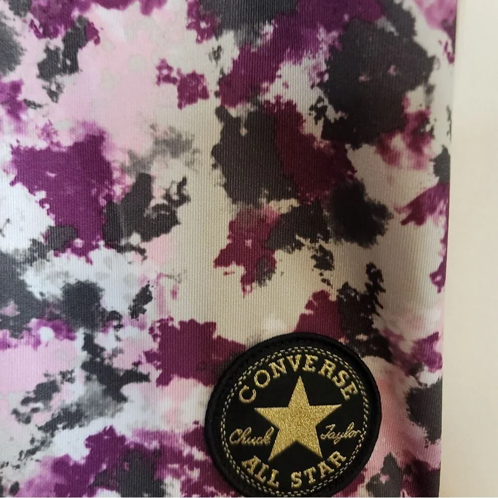 Converse Pink Foam High Waist Spandex Athletic Spandex Shorts Size Girls Large